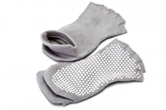 Носки противоскользящие для занятий йогой с открытыми пальцами