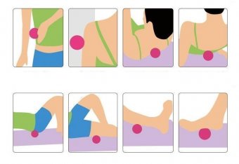 Набор мячей для миофасциального триггерного массажа (3 штуки)