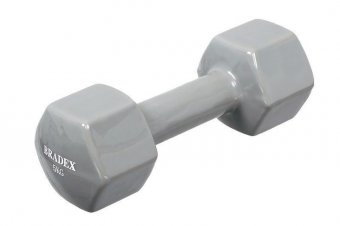 Гантель обрезиненная, серая 5 кг SF 0538