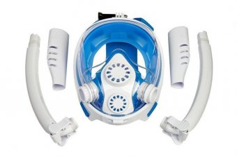 Полнолицевая маска для снорклинга с двумя трубками, L/XL SF 0554