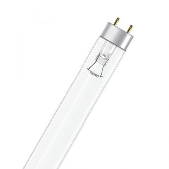 Лампа бактерицидная ультрафиолетовая OSRAM PURITEC HNS, 15 Вт, G13, прозрачная колба-трубка, 45 см