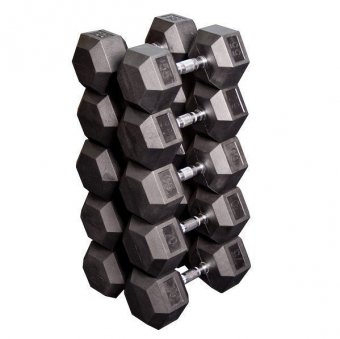 Набор гексагональных гантелей: 5 пар от 24,75 кг до 33,75 кг (шаг 2,25 кг), арт. SDRS650