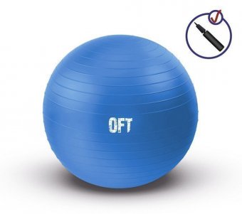 Гимнастический мяч 75 см синий с насосом, арт. FT-GBR-75BS