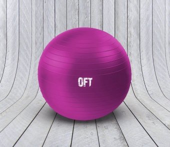 Гимнастический мяч 55 см фуксия с насосом, арт. FT-GBR-55FX