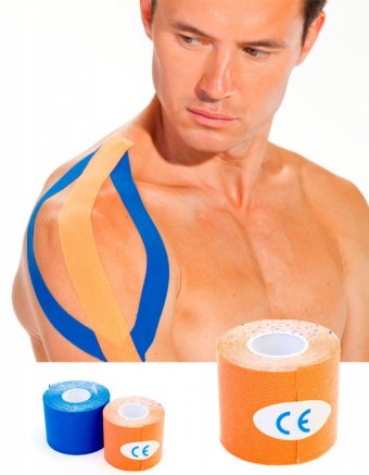 Кинезио лента 5 м*5 см, оранжевая (Physio Tape, orange)