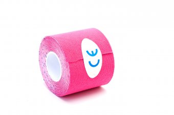 Кинезио лента 5 м*5 см, розовая (Physio Tape, dark pink)