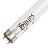 Лампа бактерицидная ультрафиолетовая PHILIPS TUV, 15 Вт, G13, прозрачная колба-трубка, 45 см