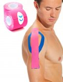 Кинезио лента 5 м*5 см, розовая (Physio Tape, dark pink)
