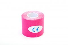 Кинезио лента 5 м*5 см, розовая (Physio Tape, dark pink)